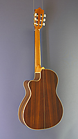 Alhambra Konzertgitarre mit Tonabnehmer, Zeder, Palisander, Cutaway, Fishman-Pickup, R&uuml;ckseite