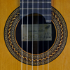 Rosette and label of Antonius Muller guitar cedar, rosewood, year 2012