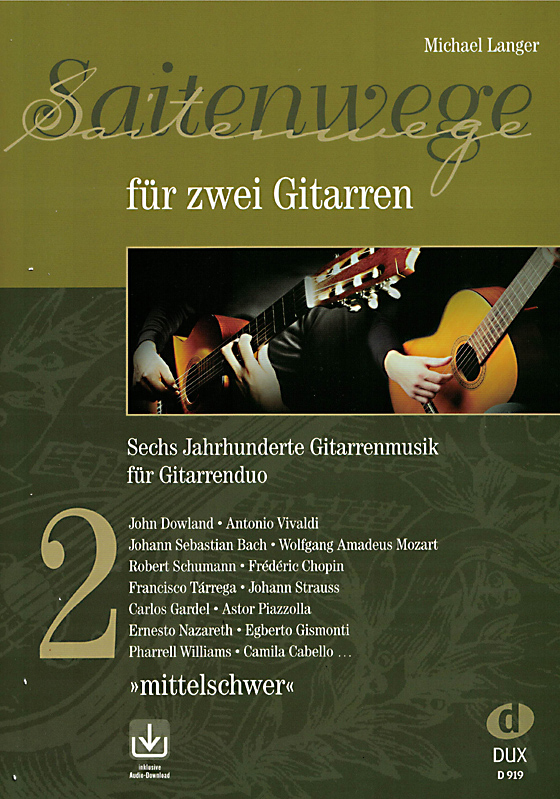 Michael Langer: Saitenwege f&uuml;r 2 Gitarren Band 2, Noten f&uuml;r Gitarrenduo