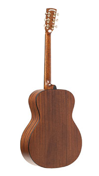Crafter Lite G16, matt lackierte Akustikgitarre in Grand Auditorium Form mit massiver Fichtendecke und Mahagoni an Zarge und Boden, R&uuml;ckseite