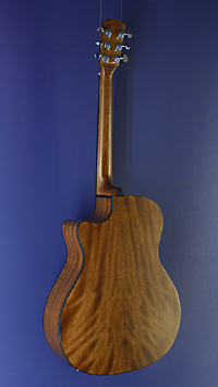 James Neligan Steelstring Auditorium-Form, Mahagoni, Pickup und Cutaway, R&uuml;ckansicht